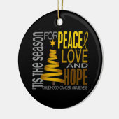 Kerstmis 1 kinderkanker keramisch ornament (Links)