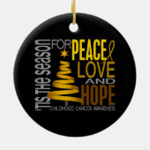 Kerstmis 1 kinderkanker keramisch ornament (Achterkant)