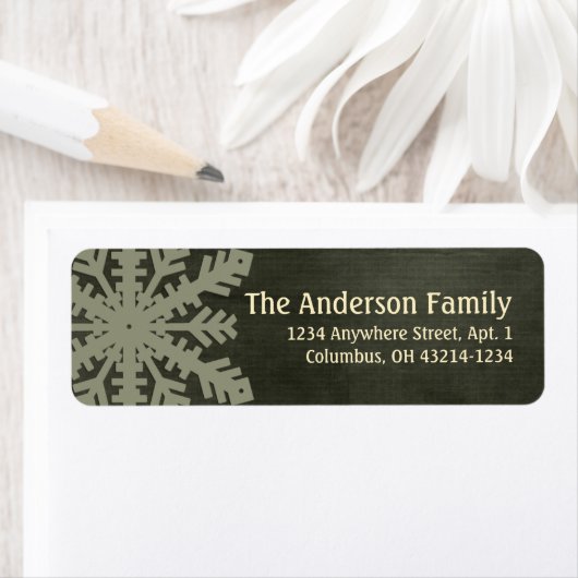Kerstmis 1: Snowflake 2e Return Address Labels (Insitu)