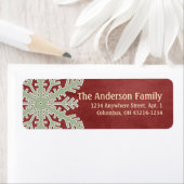 Kerstmis 1: Snowflake 3c Retouradreslabels Etiket (Insitu)