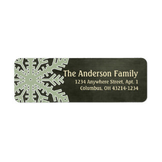 Kerstmis 1: Snowflake 3d Return Address Labels