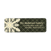 Kerstmis 1: Snowflake 5 Return Address Labels (Voorkant)