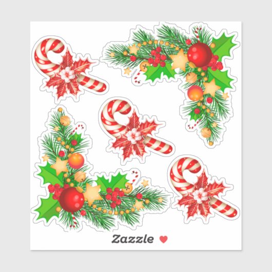 Kerstmis 1 sticker (Vel)