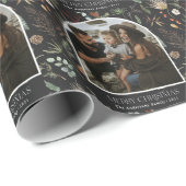 Kerstmis 1 waterverf botanische flora cadeaupapier (Rol Hoek)