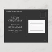 Kerstmis 1 waterverf botanische flora feestdagenkaart (Achterkant)