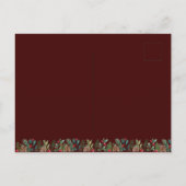 Kerstmis 1 waterverf botanische flora feestdagenkaart (Achterkant)