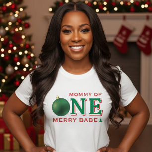 Kerstmis 1e Verjaardagsfeestje Mama van Ouder T-shirt