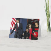 Kerstmis 2008 van de Familie van Obama van het Feestdagen Kaart (Achterkant)