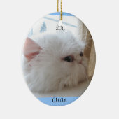 Kerstmis 2011 Dream met Kat Keramisch Ornament (Rechts)