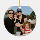 Kerstmis 2011 Families op het strand Keramisch Ornament (Achterkant)