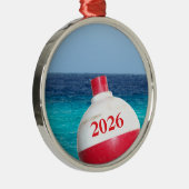 Kerstmis 2012 Vist Bobber-versiering Metalen Ornament (Rechts)