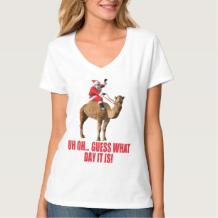 Kerstmis 2013 Hump Day Camel and Santa T-shirt
