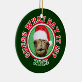 Kerstmis 2013 Hump Day Camel raad eens op welke da Keramisch Ornament (Rechts)
