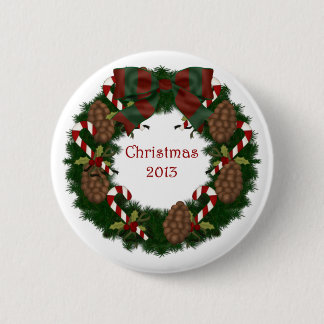 Kerstmis 2013 Pijntoon met tekst Ronde Button 5,7 Cm