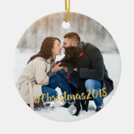 #Kerstmis 2018 Fotoversiering Keramisch Ornament
