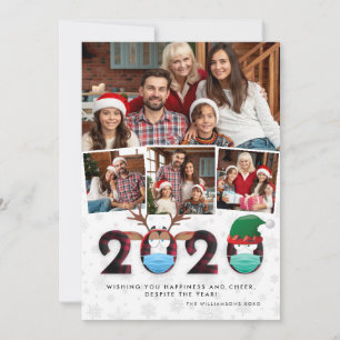 Kerstmis 2020 Funny Festive-maskers & foto's van s Feestdagenkaart
