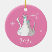 Kerstmis 2020 Gezichtsmaskers Keramisch Ornament (Achterkant)