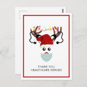 Kerstmis 2020 Hartelijk dank voor de feestdag voor Briefkaart (Voorkant / Achterkant)