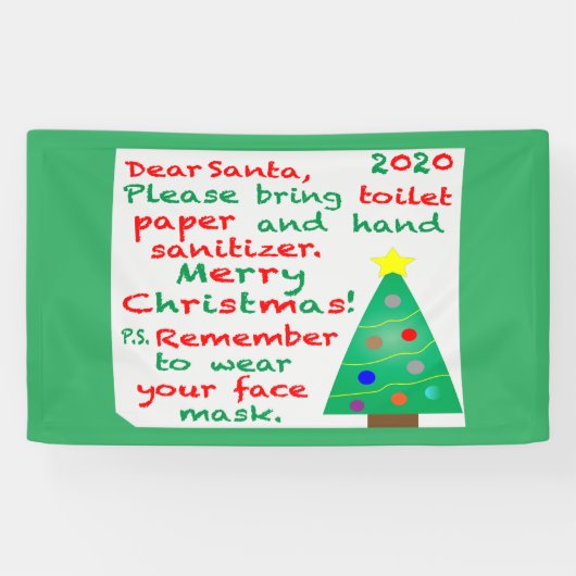 Kerstmis 2020 herdacht spandoek (Horizontaal)