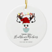 Kerstmis 2020: Herrendierrennen voor de gezondheid Keramisch Ornament (Voorkant)