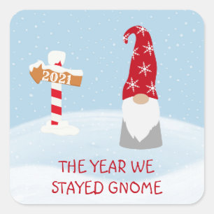 Kerstmis 2020 Het jaar dat we getrapt werden Vierkante Sticker