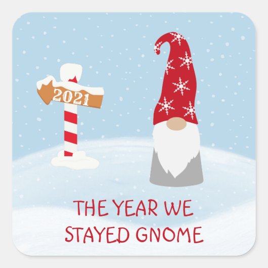 Kerstmis 2020 Het jaar dat we getrapt werden Vierkante Sticker (Voorkant)