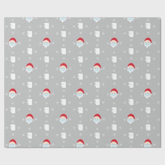 Kerstmis 2020 in Santa and Toilet Paper Cadeaupapier (Vlak)