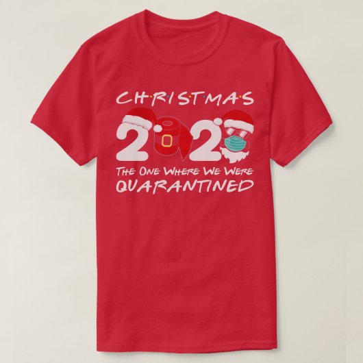 Kerstmis 2020 Kerstman Gezicht Dragen Masker 1 T-shirt (Design voorkant)