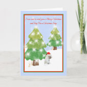 Kerstmis 2020 met sad Dog Kaart (Voorkant)