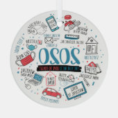 Kerstmis 2020: Quarantaine Activiteiten Glas Ornament (Achterkant)