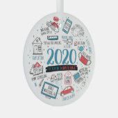 Kerstmis 2020: Quarantaine Activiteiten Glas Ornament (Voorkant Rechts)