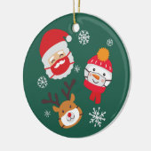 Kerstmis 2020 Quarantine Santa Reindeer Keramisch Ornament (Links)