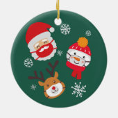 Kerstmis 2020 Quarantine Santa Reindeer Keramisch Ornament (Achterkant)