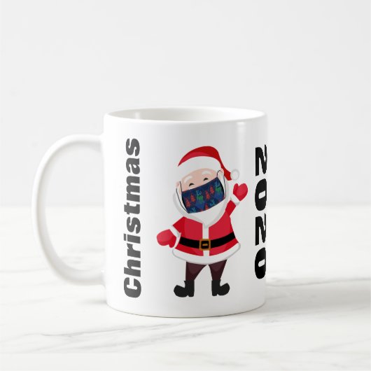 Kerstmis 2020 Santa Ugly Sweater Face Mask Koffiemok (Links)