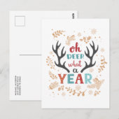 Kerstmis 2020, wat een jaar pandemie briefkaart (Voorkant / Achterkant)