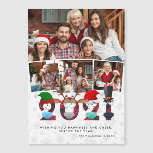 Kerstmis 2021 Gekke fakmaskers en foto's