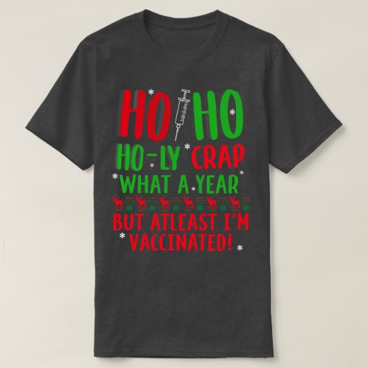 Kerstmis 2021 gevaccineerd t-shirt (Design voorkant)