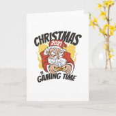 Kerstmis 2021 is de gametijd - Gamer Kaart (Gele Bloem)