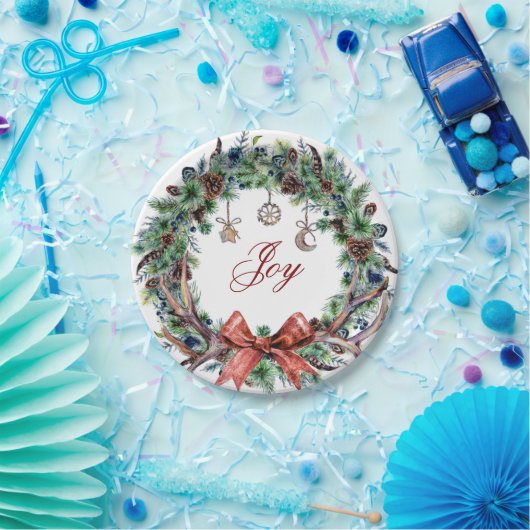 Kerstmis 2021 Joy Wreath Bord (Feest)