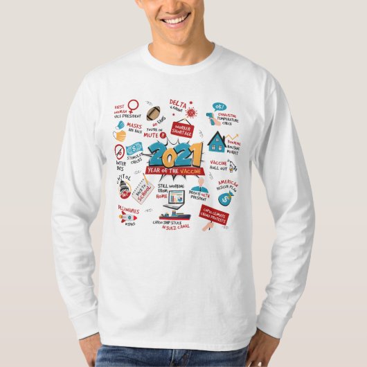 Kerstmis 2021 Pandemisch vaccin herdenkingsdag T-shirt (Voorkant)