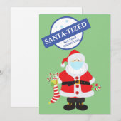Kerstmis 2021 Santa Face Mask humor Feestdagenkaart (Voorkant / Achterkant)