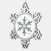 Kerstmis 2021 Silver Snowflake Tin Sneeuwvlok Ornament (Rechts)