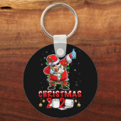 Kerstmis 2021: Toilet paper Santa Claus draag mask Sleutelhanger (Voorkant)