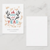 Kerstmis 2021, wat een jaar feestelijke kaart visitekaartje (Voorkant / Achterkant)