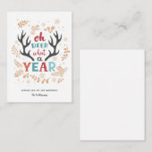 Kerstmis 2021, wat een jaar pandemie notitiekaartje (Voorkant / Achterkant)