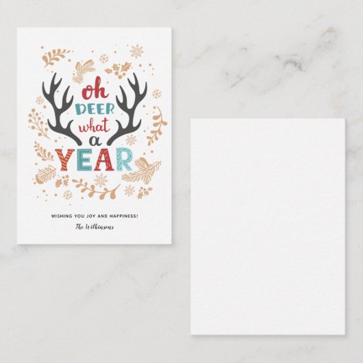 Kerstmis 2021, wat een jaar pandemie notitiekaartje (Voorkant / Achterkant)