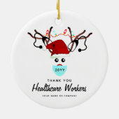 Kerstmis 2022 Aangepast herrennen voor gezondheids Keramisch Ornament (Achterkant)