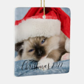 Kerstmis 2022 Foto Ornament (Rechts)