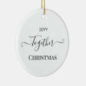 Kerstmis 2022 Gezinshereniging Keramisch Ornament (Rechts)