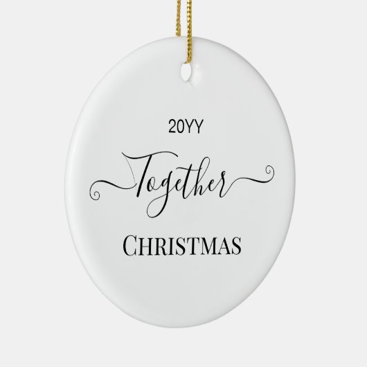 Kerstmis 2022 Gezinshereniging Keramisch Ornament (Rechts)